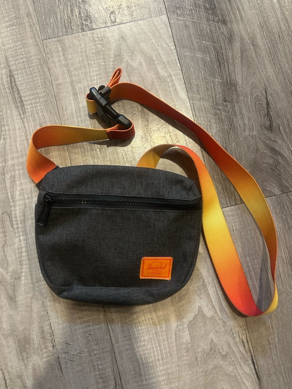Herschel Crossbody Shoulder Bag Orange Yellow Gradient Strap